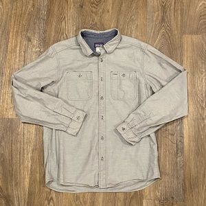 Patagonia Men’s Long Sleeve Button Down Gray Medium